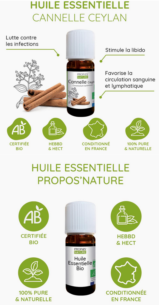 Propos'Nature Huile Essentielle de Cannelle de Ceylan Bio 10ml