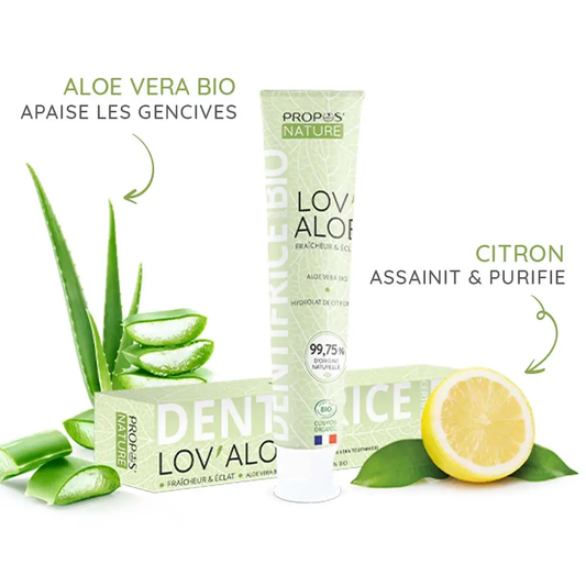 Propos'Nature Dentifrice Bio Lov'aloe-aloe Vera & Citron -sans Fluor- 75ml