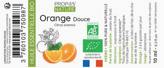 Propos'NatureHuile Essentielle d'Orange douce Bio 10ml